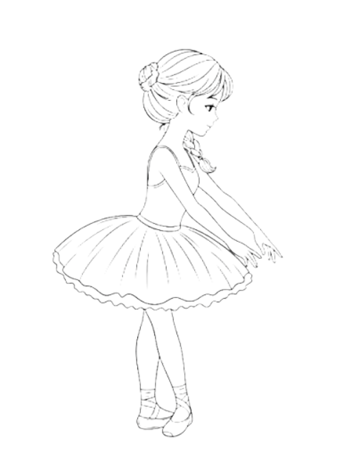 バレエのレッスンをしている女の子