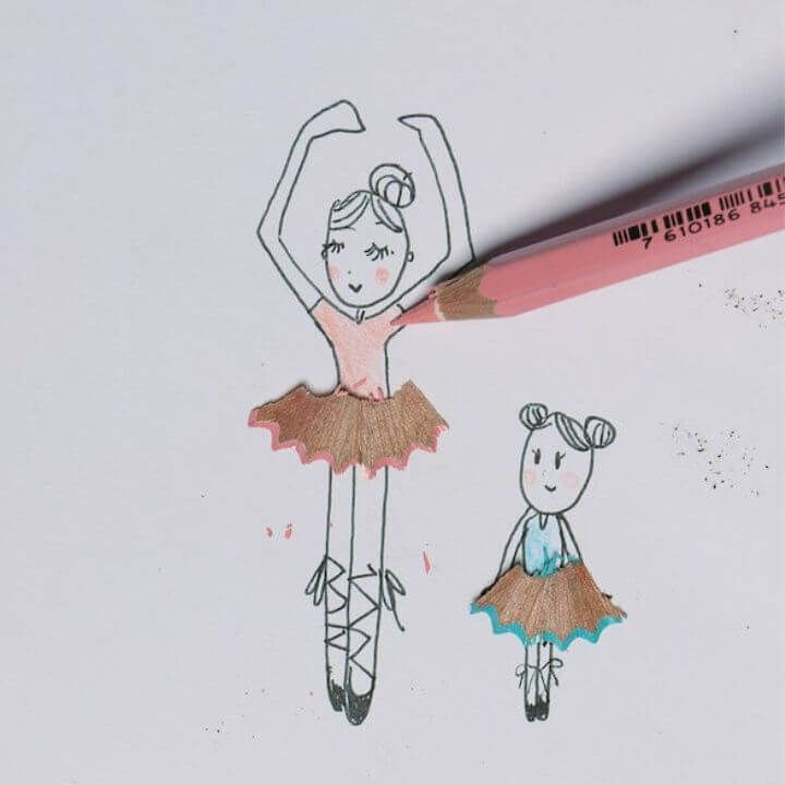 子供が描いたバレリーナ