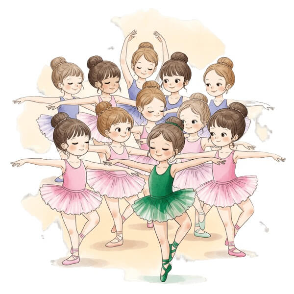 個性豊かなバレエの生徒たち